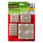 3M SP855NA Felt Pad Protectors, Assorted Round, Beige, 78/PACK New. Price: $15.05.
