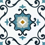 Retro Self Adhesive 12-INCH Vinyl Floor Tiles, 20 X 12", Mid Century New. Price: $63.99.