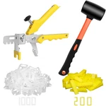 Dgsl Tile Leveling System 1000 Clips 200 Wedges 1/8" Spacers W/ Pliers Mallet New. Price: $64.99.