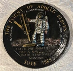 Rare/vtg 1969 Flight Of Apollo 11 Round 15" Nasa 3D Ceramic Wall Hanging/plaque Used. Price: $499.99.