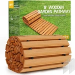 Reliancer 8' Wooden Garden Pathway,outdoor Roll Cedar Straight Walkway,patio New. Price: $108.16.