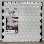 Smart Tiles SM1184 8.95" X 8.98" White Glazed Vinyl Adhesive Wall Pc New. Price: $24.79.