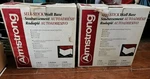 Armstrong Self Stick Wall Base White - 2 Boxes Open. Price: $20.99.