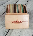 Vintage Box Azrock Asphalt Tiles Salesman Sample 28 Various Colors 1961 Used. Price: $60.00.
