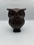 Urban Trends Ceramic Owl Figurine Espresso Brown Glaze Finish Used. Price: $6.72.