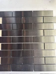 Black Brushed Stainless Aluminum Mosaic 1X4 Tile Backsplash Kitchen Bath New. Price: $16.00.