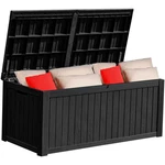 Yitahome 180 Gallon Outdoor Storage Deck Box - Waterproof Resin Black New. Price: $299.99.