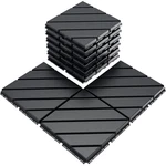 9 Pack Interlocking Deck Tiles, 12"X12" Patio Pavers, Heavy Duty Plastic Outdoor New. Price: $44.59.