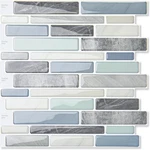 Self-adhesive Kitchen Backsplash, Marble Look Decorative (10 Tiles) New. Price: $42.95.