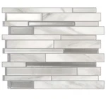 Smart Tile Milano Carrera Gray 11.55 X 9.64 Vinyl Peel & Stick (4PK) New. Price: $12.00.