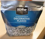 Behr Premium Interior/ Exterior Decorative Flake Paint Grey Blend 1LB. Bag New. Price: $9.00.