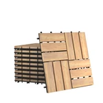 Costway 40PCS 12" X Acacia Wood Deck Tiles Interlocking Pavers Check Pattern New. Price: $145.99.