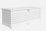 Biohort Leisuretime 210 Gal. White Steel Deck Box 71.3"X31.1"X28" Metal Open. Price: $900.00.