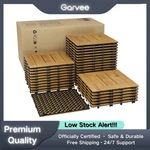 33 Pack Acacia Wood Deck Tiles 12X12 Interlocking 32 Sq Ft Non-slip Easy Snap New. Price: $88.13.