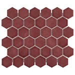 Tribeca In. Hex Glossy Rusty Red 11-1/8 12-5/8 Porcelain Mosaic Tile New. Price: $145.99.