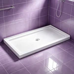 Non-slip Textured 48"X32" Shower Base Center Drain With Tile Flange For Bathroom New. Price: $295.99.