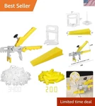 Tile Leveling System With 3400 Spacers & 200 Reusable Wedges For Precision New. Price: $117.85.