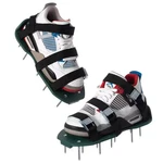 Lawn Garden Aerator Shoe With 3 Metal Buckle Straps, Green Spiked Sand New. Price: $29.37.