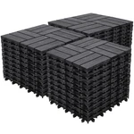 Bliss Outdoors Hardwood 12-SLAT Interlock Deck Tiles, Aged Black, Set Of 30 New. Price: $118.99.