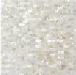 Ivy Hill Tile Mother Of Pearl Serene White Bricks Shell Glass Wall Mosaic. Price: $18.99.