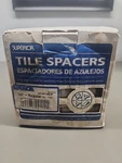 Superior Tile Spacer 1/4" Regular 550 Pieces 81-P14-B Used. Price: $23.00.