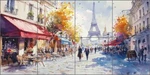 Paris Tile Backsplash Lazar Studio Landmark Art Ceramic Mural OB-LAZ1008-8 New. Price: $184.95.