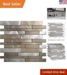 Diy 10 Sheets Light Brown Mosaic Wall Tile - Perfect For Kitchens & Bathrooms New. Price: $107.96.