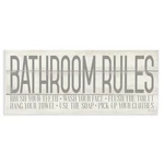 The Stupell Home Cor Grey And White Planked Look Bathroom Rules Typograph New. Price: $16.21.