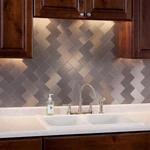 Aspect Peel And Stick Backsplash 3INX6IN Metal Tile (8 Pack) New. Price: $10.99.