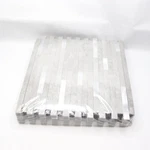 (12-PK) Tac Tiles Metallic Peel And Stick Silver Gray 11.5" X 11.75" Open. Price: $44.93.