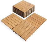 Deck Tiles - " Interlocking Acacia Wood For Outdoor & Indoor New. Price: $55.60.