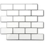 Stickgoo 10-SHEETS Peel & 3D Aluminium Composite Backsplash Wall Panel New. Price: $74.98.