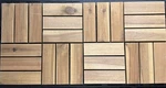 Victory Relax Interlocking Acacia Wood Deck Tiles, 9-PACK, 12 Slats White Oak Like. Price: $30.00.