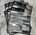 6X Silver And Grey Tiles Main Street Wall Creations Peel & Stick Removable Decal New. Price: $9.99.
