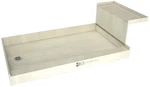 Tile Redi P3660LRB36KIT Base'n Bench 72" X 36" Rectangular Shower - Nickel New. Price: $1072.91.