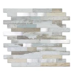 Yipscazo 10 Sheets Peel And Stick Stone 12X12 Inch, White Wood With Metal New. Price: $68.57.