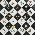 Hometitute 10PCS 12X12 Inch Floral Checkerboard Peel And Stick Floor Tiles Re... New. Price: $40.84.