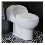 Swiss Madison Chateau One-piece Dual Flush Elongated White Toilet 1.1/1.6 Gpf New. Price: $180.00.