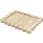 Ymxyjm Genuine Travertine Scalloped Marble Tray, Real Natural Stone New. Price: $63.16.