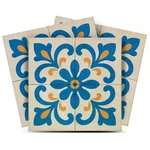 Homeroots 678459 X In. Blue Vinyl Arabesque Peel & Stick Removable Tiles New. Price: $56.24.