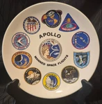Vintage Nasa Apollo Manned Space Flights Commemorative Ceramic Plate 7-17 Unspecified. Price: $35.00.