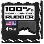 Interlocking Rubber Floor Tiles 4-PACK 1/2" Thick Heavy Duty 100% New. Price: $149.62.