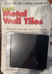 Handy 21 Black Metal Tiles Opened Box. Price: $20.00.