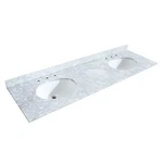 Wyndham Collection WCVVCA172DTOPUNO 72" Marble Vanity - White New. Price: $897.00.