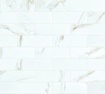 Shaw CS35V Casino - 4" X 12" Rectangle Floor Tile Polished Calacatta Oro New. Price: $82.71.