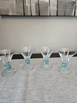 Apollo Cerulean (blue Stem) Liquor Glass By Bryce (set Of 4) Used. Price: $200.00.