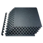 Vevor 0.56" Thick Gym Floor Mats Tiles Rubber Top With Eva Foam Black & Blue New. Price: $55.99.