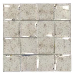Diflart Peel & Stick 3X3" Light Antique Beveled Mirror Backsplash Tiles 32-PK New. Price: $46.07.
