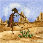 Kokopelli Accent & Decor Tile Sara Mullen Southwest Art SM082AT New. Price: $79.95.