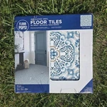 Floorpops Peel & Stick Vinyl Tiles Fontaine Blue White 10 Pack 12X12" Open. Price: $9.00.
